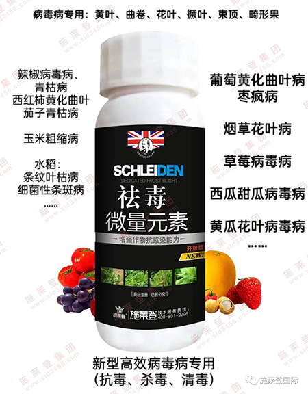 施莱登祛毒--新型高效病毒病特xiao产品