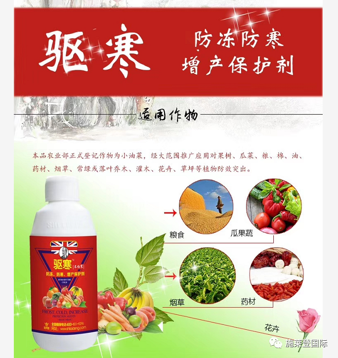 抵御冻害、预防倒春寒，就用施莱登驱寒，还能修复冻伤的叶片！